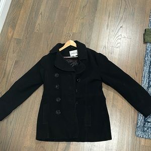 Black pea coat